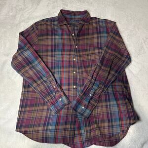 Polo Ralph Lauren Plaid Button Down Shirt Men’s XL 100% Cotton Vintage